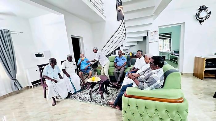 Colleagues gathered at the home of Mr. T.A. Pathrose Tholanikunnel