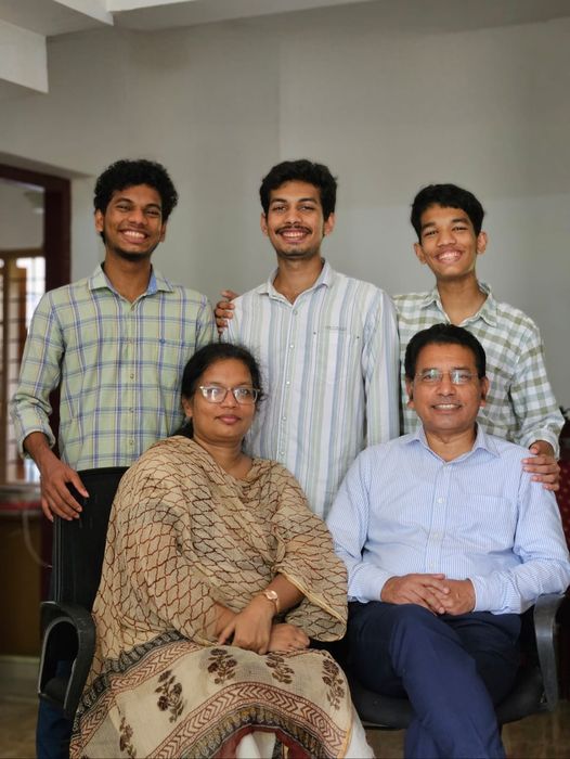 Julie and Kunjumon Daniel with their three sons
