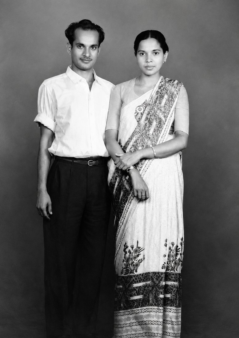 Mr. T.A. Pathrose Tholanikunnel with his wife, Late Sarakkutty